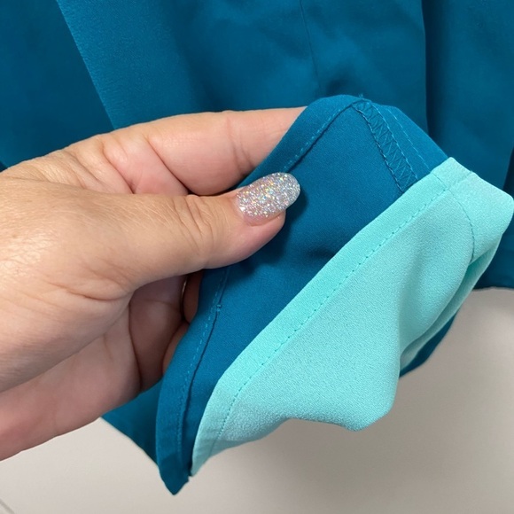 Express‎ Barcelona cami large tank two toned turquoise blue soft thin straps - Picture 4 of 6